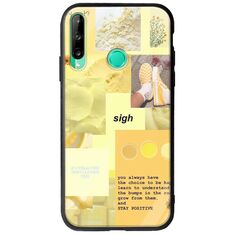 Aesthetic Yellow Huawei P40 Lite E Groove TPU (Tempered Glass και TPU)