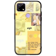 Aesthetic Yellow Realme C21 Groove TPU (Tempered Glass και TPU)