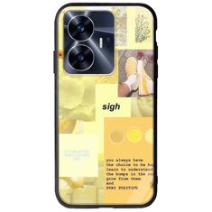 Aesthetic Yellow Realme C55 Groove TPU (Tempered Glass και TPU)