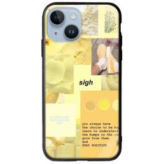 Aesthetic Yellow iPhone 15 Groove TPU (Tempered Glass και TPU)