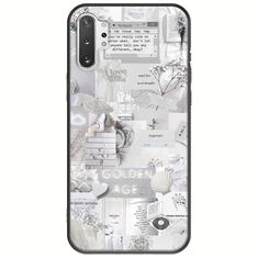 Aesthetic White Samsung Galaxy Note 10 Plus Black TPU (Μαύρη Σιλικόνη)