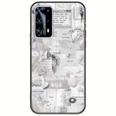 Aesthetic White Huawei P40 Black TPU (Μαύρη Σιλικόνη)