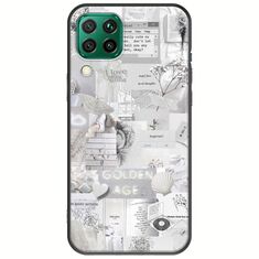 Aesthetic White Huawei P40 Lite Black TPU (Μαύρη Σιλικόνη)