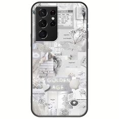 Aesthetic White Samsung Galaxy S21 Ultra Black TPU (Μαύρη Σιλικόνη)