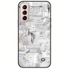 Aesthetic White Samsung Galaxy S21 FE 5G Black TPU (Μαύρη Σιλικόνη)