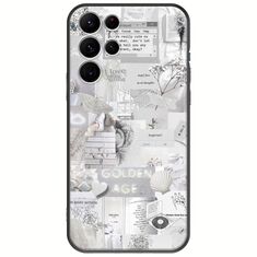 Aesthetic White Samsung Galaxy S22 Ultra Black TPU (Μαύρη Σιλικόνη)