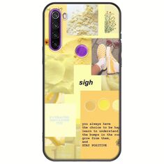 Aesthetic Yellow Xiaomi Redmi Note 8 2021 Black TPU (Μαύρη Σιλικόνη)
