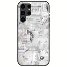 Aesthetic White Samsung Galaxy S23 Ultra 5G Black TPU (Μαύρη Σιλικόνη)