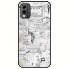 Aesthetic White Nokia C32 Black TPU (Μαύρη Σιλικόνη)
