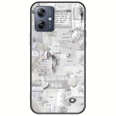 Aesthetic White Motorola Moto G54 5G Black TPU (Μαύρη Σιλικόνη)