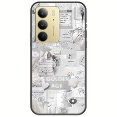 Aesthetic White Realme 14x 5G Black TPU (Μαύρη Σιλικόνη)