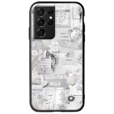 Aesthetic White Samsung Galaxy S21 Ultra Groove TPU (Tempered Glass και TPU)