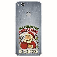 All I Want For Christmas Is - Coffee Huawei P9 Lite 2017 / P8 Lite 2017 Flexible TPU (Διάφανη Σιλικόνη)