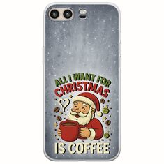 All I Want For Christmas Is - Coffee Huawei P10 Plus Flexible TPU (Διάφανη Σιλικόνη)