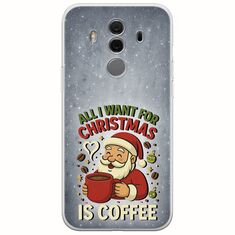 All I Want For Christmas Is - Coffee Huawei Mate 10 Pro Flexible TPU (Διάφανη Σιλικόνη)