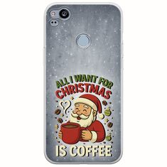 All I Want For Christmas Is - Coffee Google Pixel 2 Flexible TPU (Διάφανη Σιλικόνη)