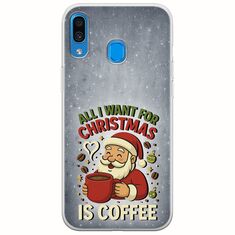 All I Want For Christmas Is - Coffee Samsung Galaxy A20e Flexible TPU (Διάφανη Σιλικόνη)