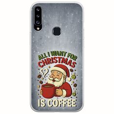 All I Want For Christmas Is - Coffee Samsung Galaxy A20s Flexible TPU (Διάφανη Σιλικόνη)