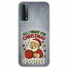 All I Want For Christmas Is - Coffee Huawei P Smart 2021 Flexible TPU (Διάφανη Σιλικόνη)