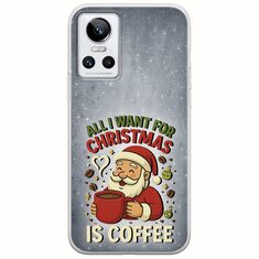 All I Want For Christmas Is - Coffee Realme GT Neo 3 Flexible TPU (Διάφανη Σιλικόνη)