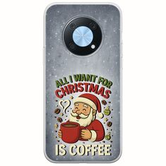All I Want For Christmas Is - Coffee Huawei Nova Y90 Flexible TPU (Διάφανη Σιλικόνη)