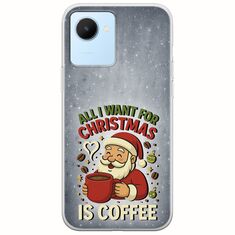 All I Want For Christmas Is - Coffee Realme Narzo 50i Prime Flexible TPU (Διάφανη Σιλικόνη)