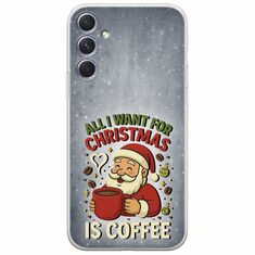 All I Want For Christmas Is - Coffee Samsung Galaxy A54 5G Flexible TPU (Διάφανη Σιλικόνη)