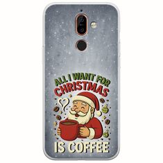 All I Want For Christmas Is - Coffee Nokia 7 Plus  Flexible TPU (Διάφανη Σιλικόνη)