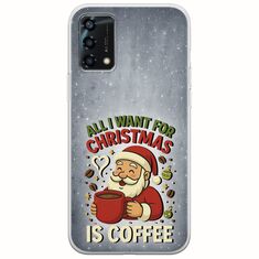 All I Want For Christmas Is - Coffee Oppo A94 5G Flexible TPU (Διάφανη Σιλικόνη)