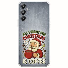 All I Want For Christmas Is - Coffee Samsung Galaxy A05s Flexible TPU (Διάφανη Σιλικόνη)