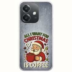 All I Want For Christmas Is - Coffee Oppo A40 Flexible TPU (Διάφανη Σιλικόνη)