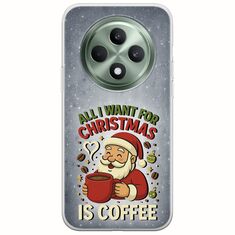 All I Want For Christmas Is - Coffee Oppo Reno 12 F 5G Flexible TPU (Διάφανη Σιλικόνη)
