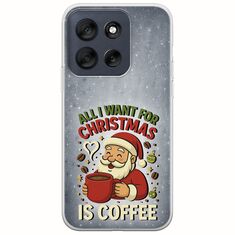 All I Want For Christmas Is - Coffee Motorola Moto G56 5G Flexible TPU (Διάφανη Σιλικόνη)