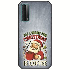 All I Want For Christmas Is - Coffee Huawei P Smart 2021 Black TPU (Μαύρη Σιλικόνη)