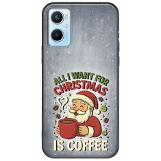 All I Want For Christmas Is - Coffee Oppo A96 4G Black TPU (Μαύρη Σιλικόνη)