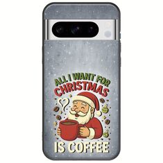All I Want For Christmas Is - Coffee Google Pixel 8 Pro 5G Black TPU (Μαύρη Σιλικόνη)