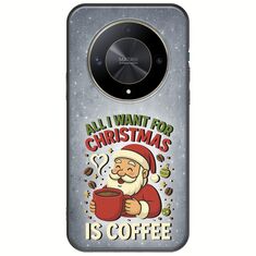 All I Want For Christmas Is - Coffee Honor Magic 6 Lite 5G Black TPU (Μαύρη Σιλικόνη)