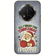 All I Want For Christmas Is - Coffee Honor Magic 7 Lite 5G Black TPU (Μαύρη Σιλικόνη)
