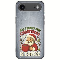 All I Want For Christmas Is - Coffee iPhone Air Black TPU (Μαύρη Σιλικόνη)
