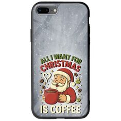 All I Want For Christmas Is - Coffee iPhone 8 Plus Groove TPU (Tempered Glass και TPU)
