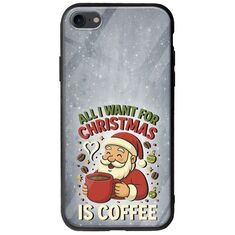 All I Want For Christmas Is - Coffee iPhone 7 Groove TPU (Tempered Glass και TPU)