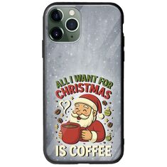 All I Want For Christmas Is - Coffee iPhone 11 Pro Groove TPU (Tempered Glass και TPU)