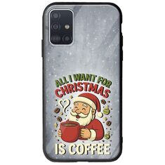 All I Want For Christmas Is - Coffee Samsung Galaxy A51 Groove TPU (Tempered Glass και TPU)
