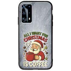 All I Want For Christmas Is - Coffee Huawei P40 Groove TPU (Tempered Glass και TPU)