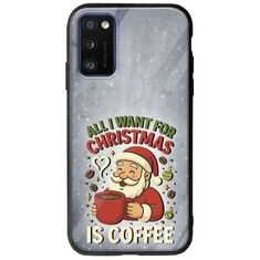 All I Want For Christmas Is - Coffee Samsung Galaxy A41 Groove TPU (Tempered Glass και TPU)