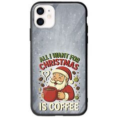 All I Want For Christmas Is - Coffee iPhone 12 Groove TPU (Tempered Glass και TPU)