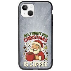 All I Want For Christmas Is - Coffee iPhone 14 Groove TPU (Tempered Glass και TPU)