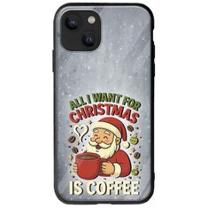 All I Want For Christmas Is - Coffee iPhone 14 Plus Groove TPU (Tempered Glass και TPU)