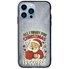 All I Want For Christmas Is - Coffee iPhone 14 Pro Max Groove TPU (Tempered Glass και TPU)