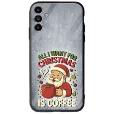 All I Want For Christmas Is - Coffee Samsung Galaxy A04s Groove TPU (Tempered Glass και TPU)